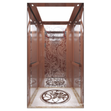 2021 Hot selling Rose titanium mirror etching stainess steel home lifts residential elevator